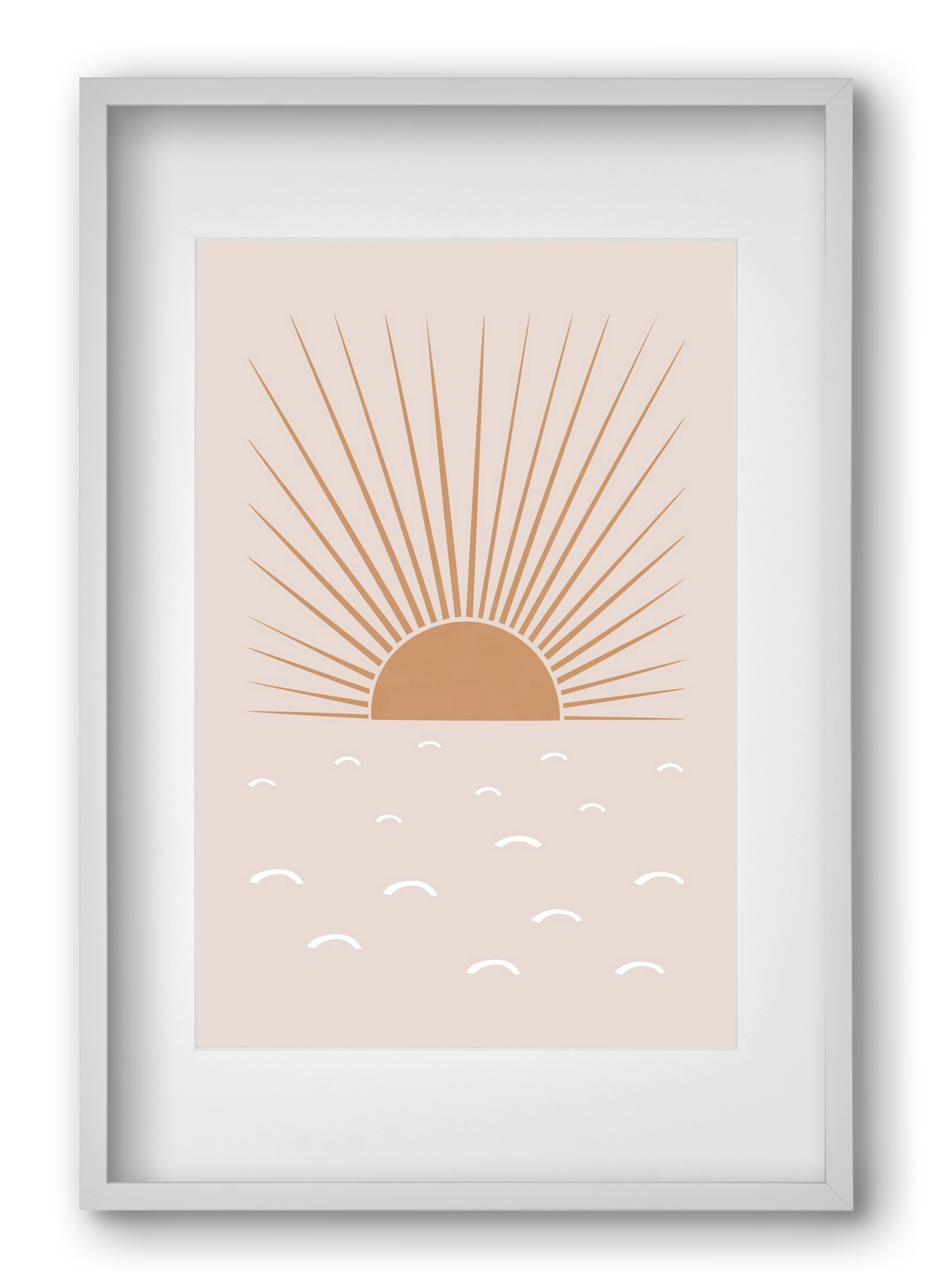 Blush Sun, 40x60 cm (30x45 cm), Fehér keret, paszpartuval