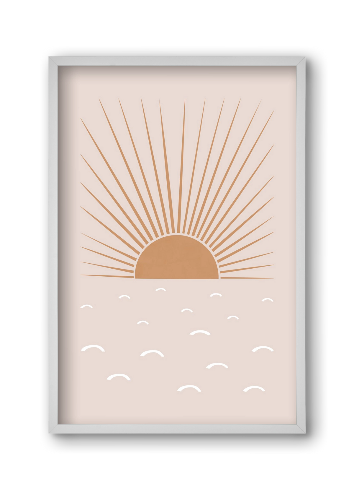 Blush Sun, 30x45 cm (30x45 cm), Fehér keret