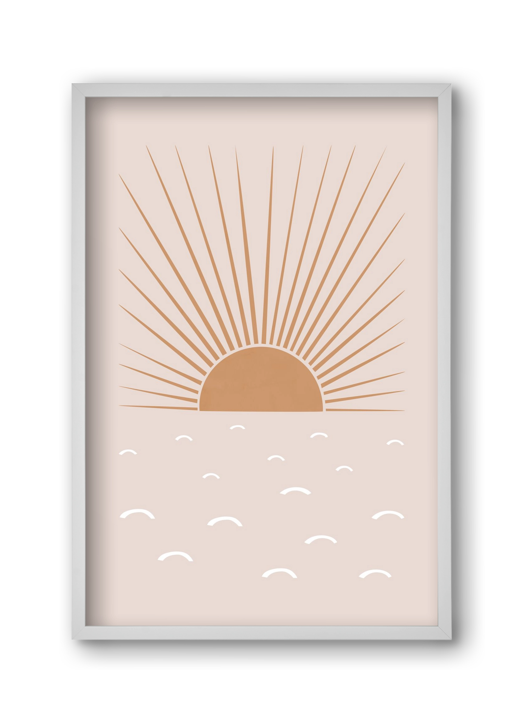 Blush Sun, 30x45 cm (30x45 cm), Fehér keret