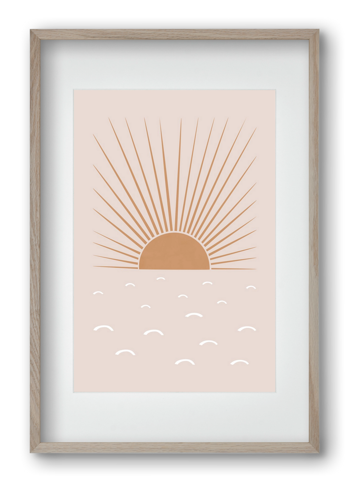 Blush Sun, 40x60 cm (30x45 cm), Tölgy keret, paszpartuval