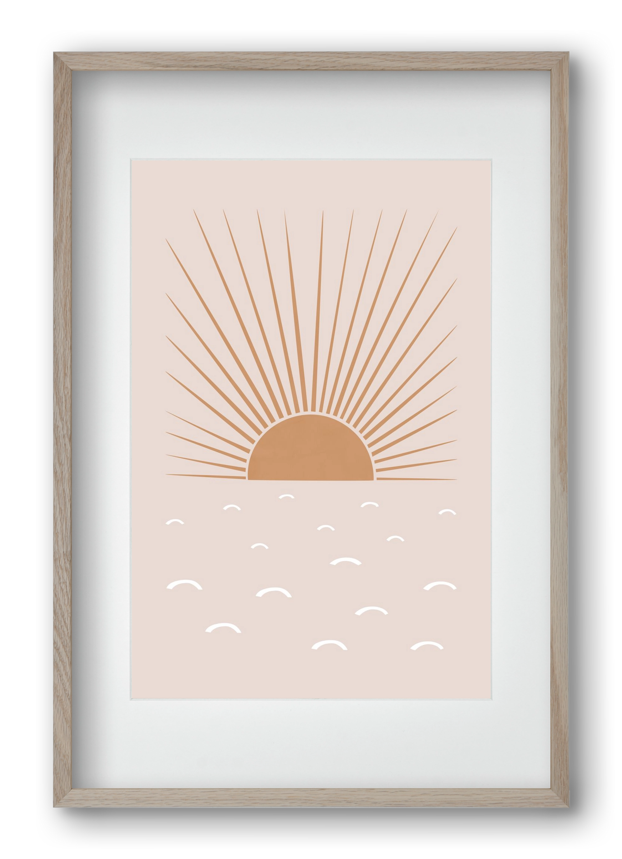 Blush Sun, 40x60 cm (30x45 cm), Tölgy keret, paszpartuval
