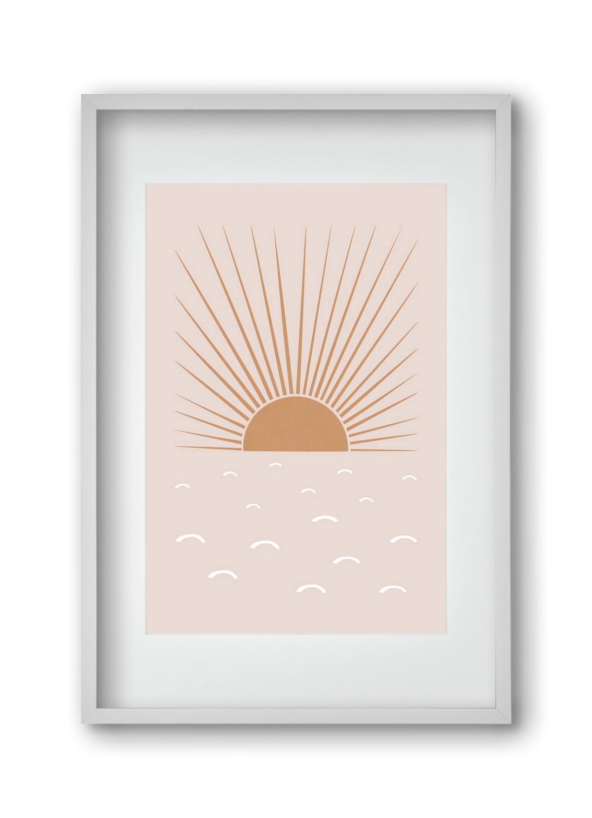 Blush Sun, 30x45 cm (20x30 cm), Fehér keret, paszpartuval