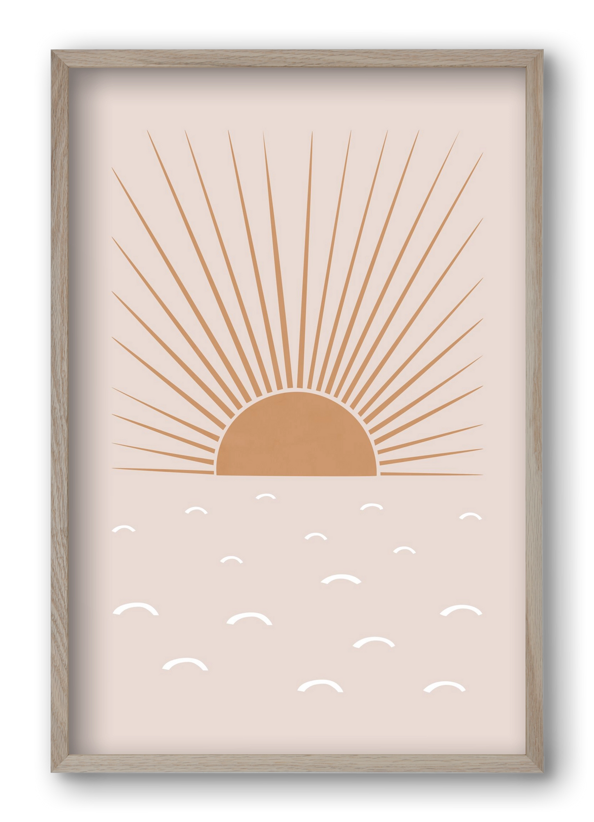 Blush Sun, 40x60 cm (40x60 cm), Tölgy keret