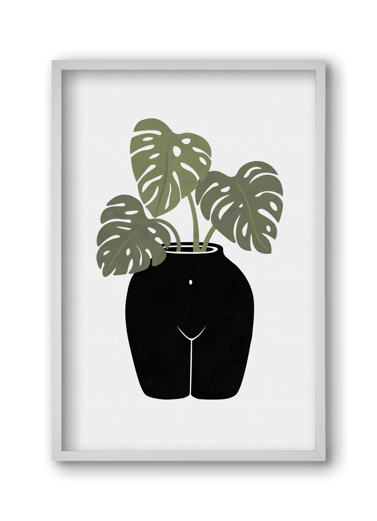 Body-tanical Vase, 30x45 cm (30x45 cm), Fehér keret