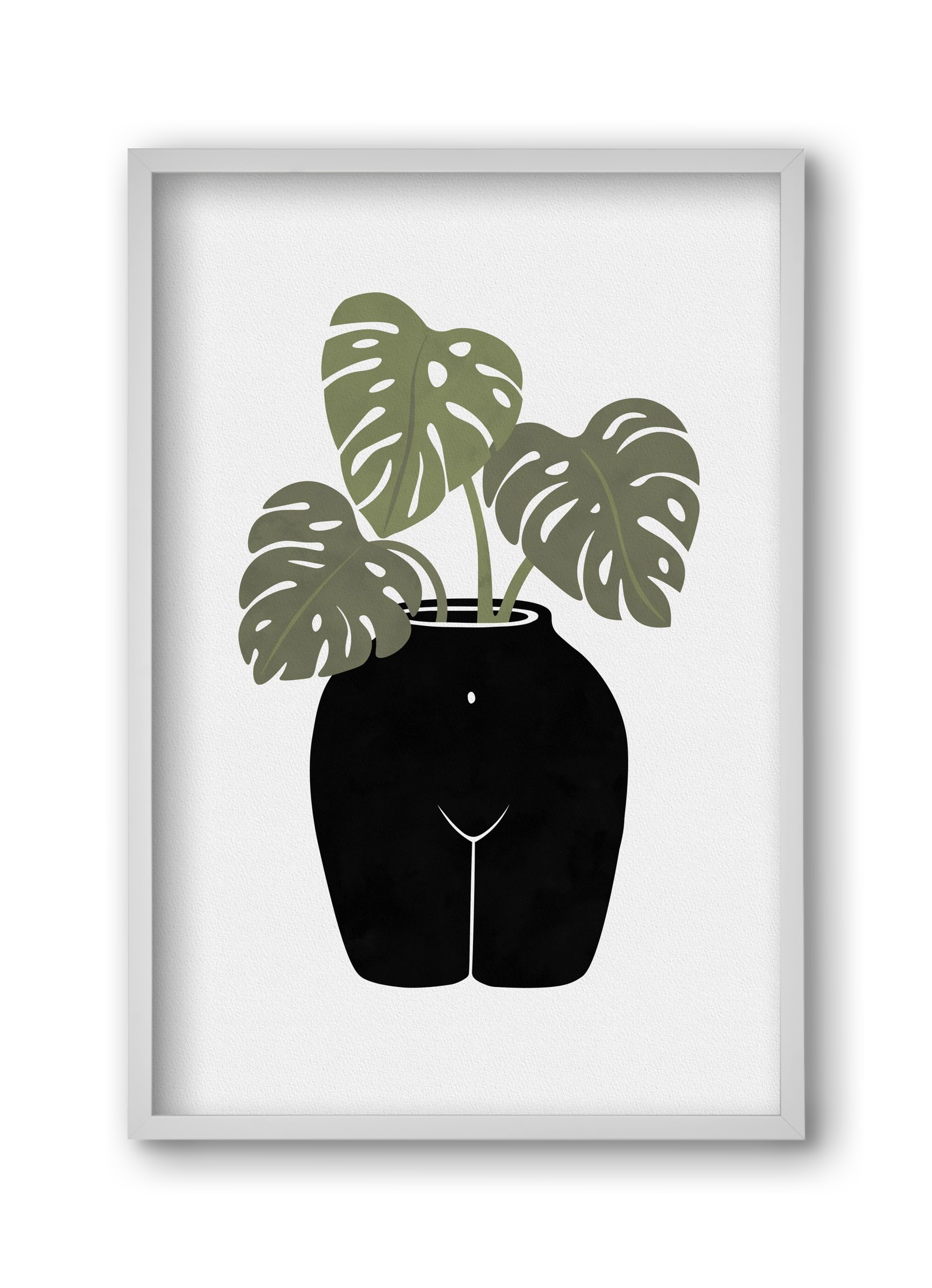 Body-tanical Vase, 30x45 cm (30x45 cm), Fehér keret