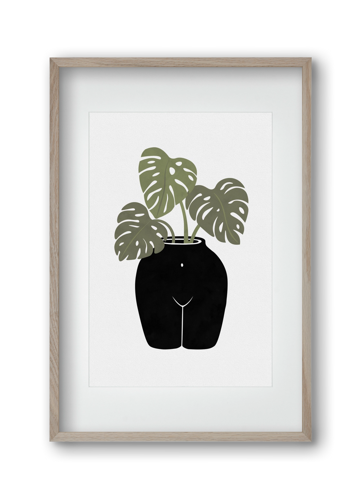 Body-tanical Vase, 30x45 cm (20x30 cm), Tölgy keret, paszpartuval