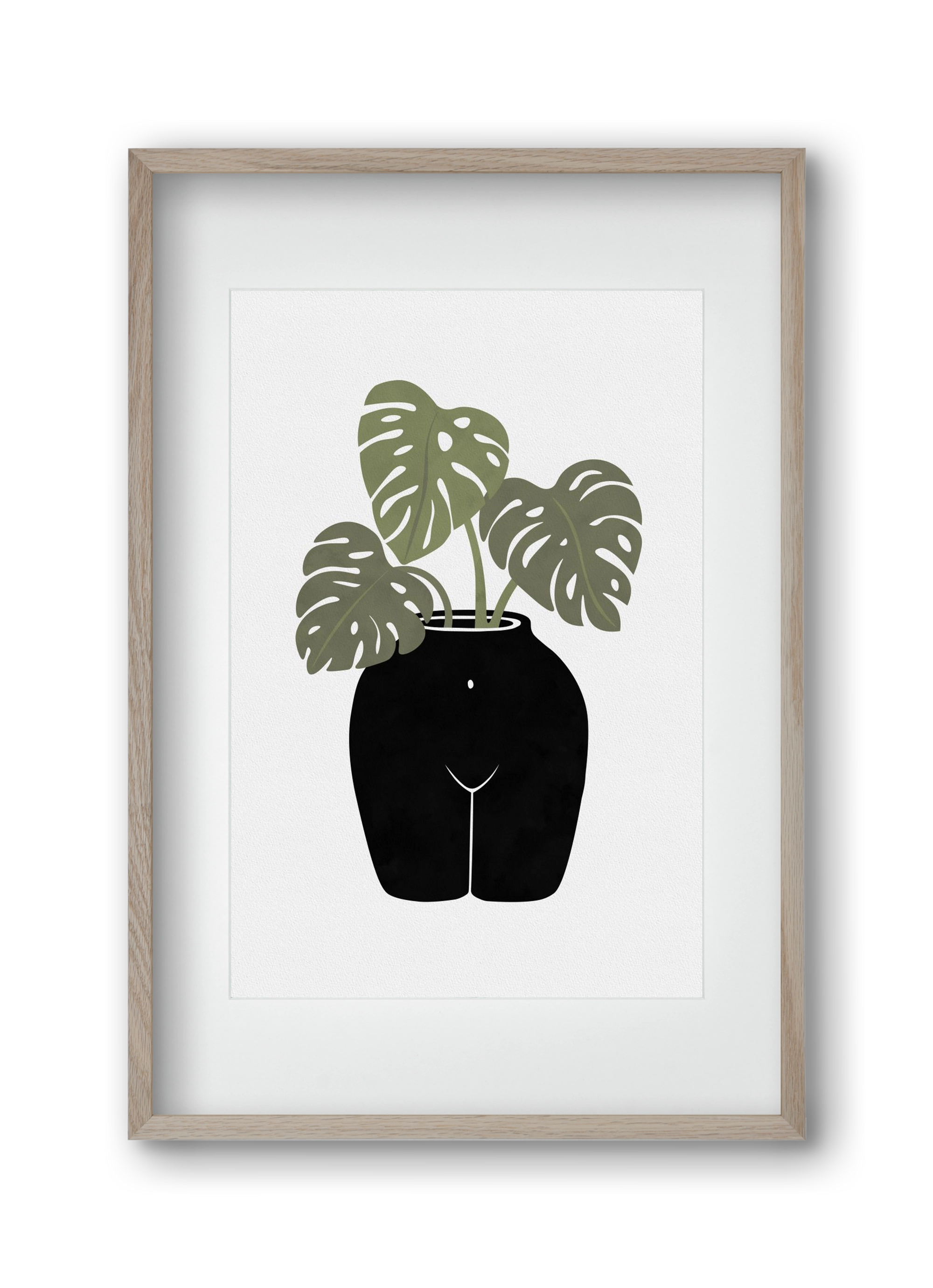 Body-tanical Vase, 30x45 cm (20x30 cm), Tölgy keret, paszpartuval