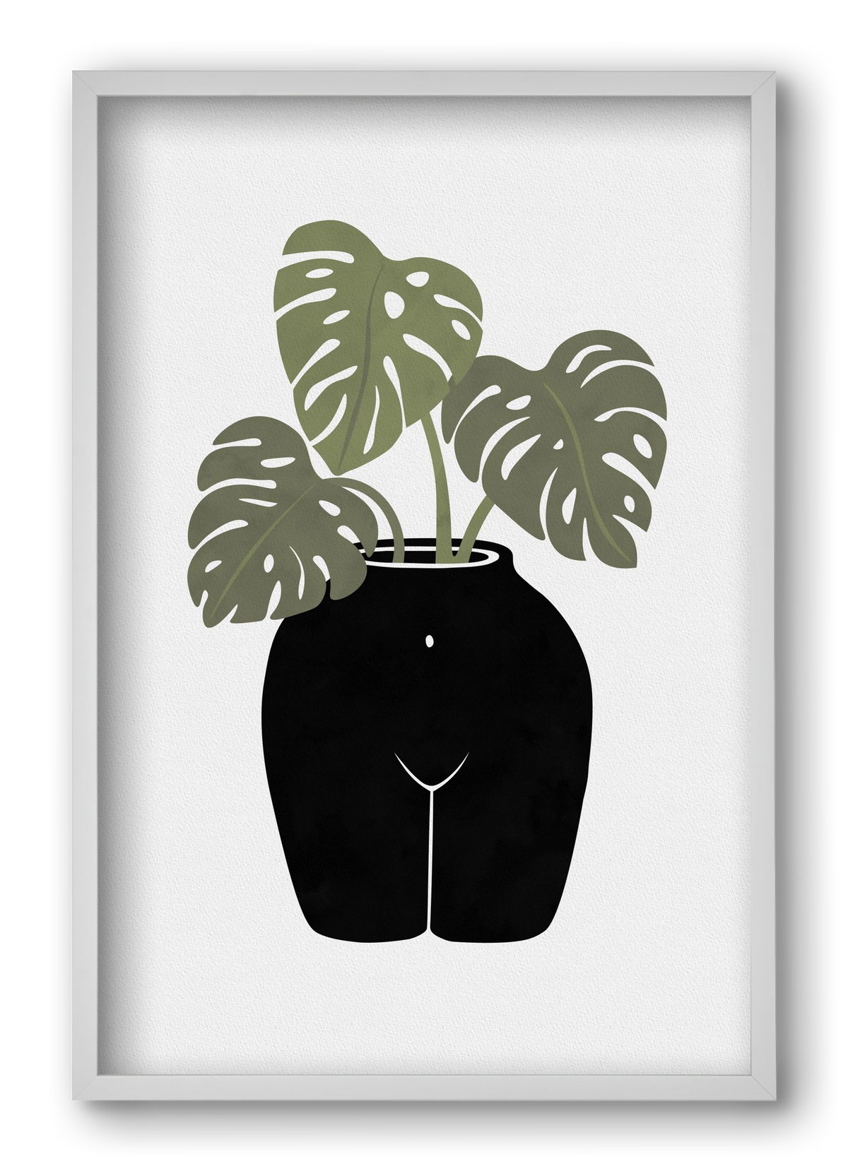 Body-tanical Vase, 40x60 cm (40x60 cm), Fehér keret