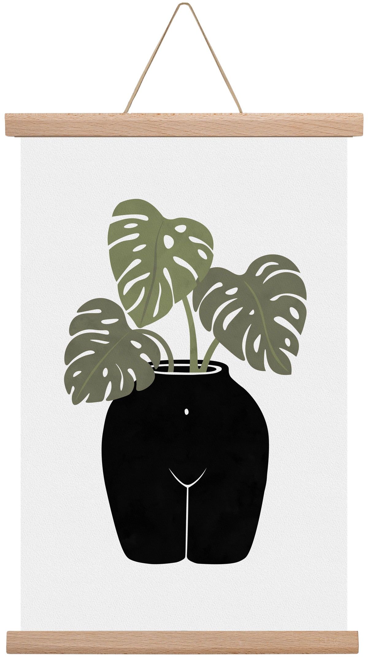 Body-tanical Vase, 30x45 cm (30x45 cm), Tölgy akasztó