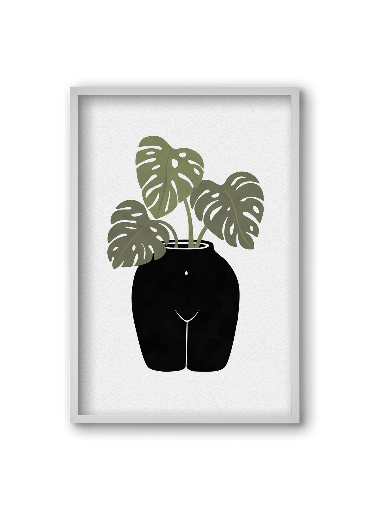 Body-tanical Vase, 20x30 cm (20x30 cm), Fehér keret