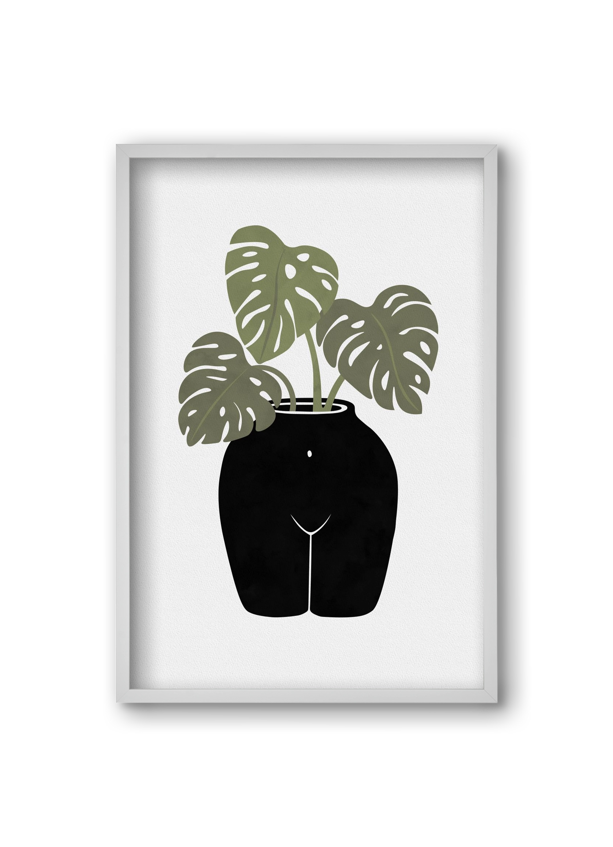 Body-tanical Vase, 20x30 cm (20x30 cm), Fehér keret