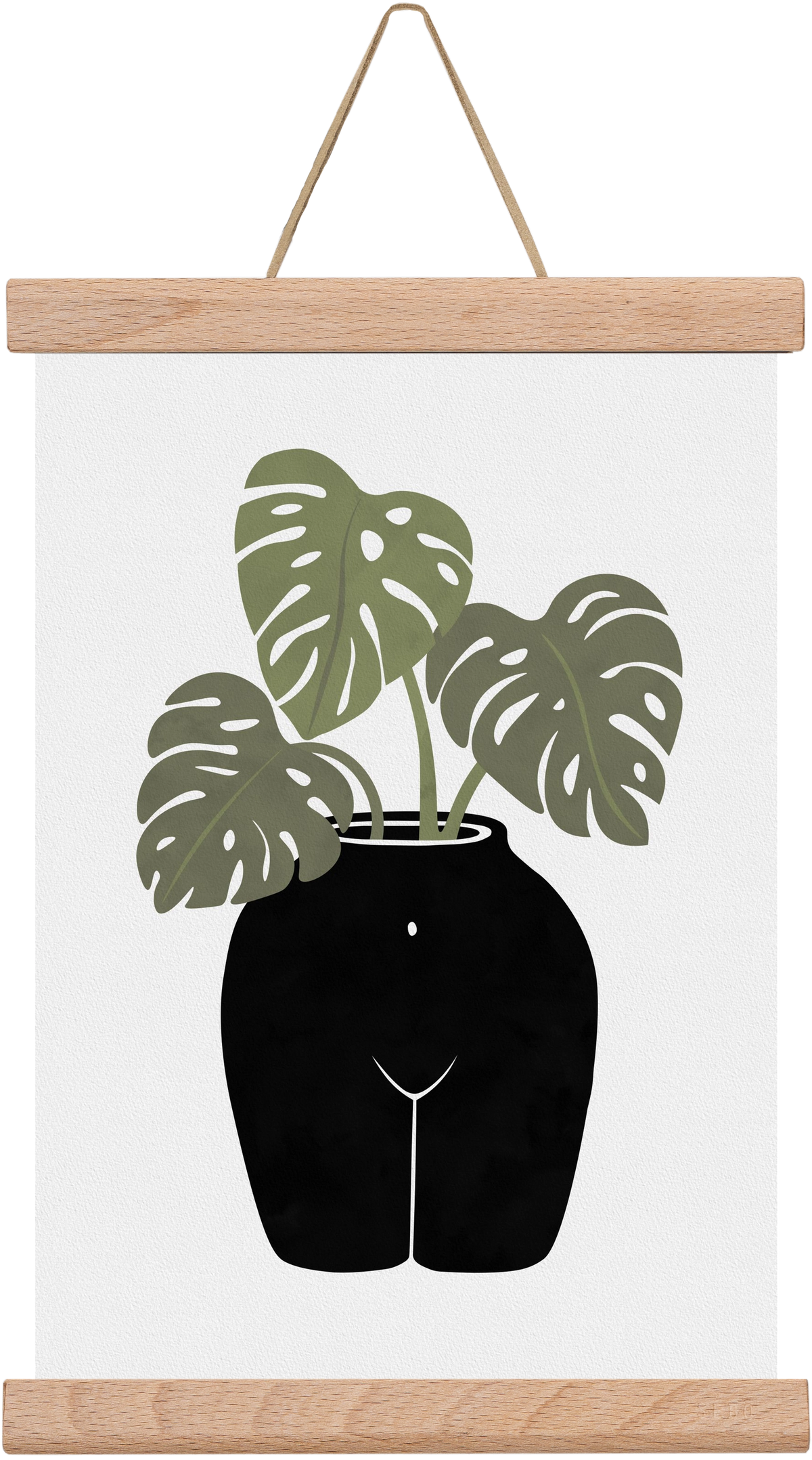 Body-tanical Vase, 20x30 cm (20x30 cm), Tölgy akasztó