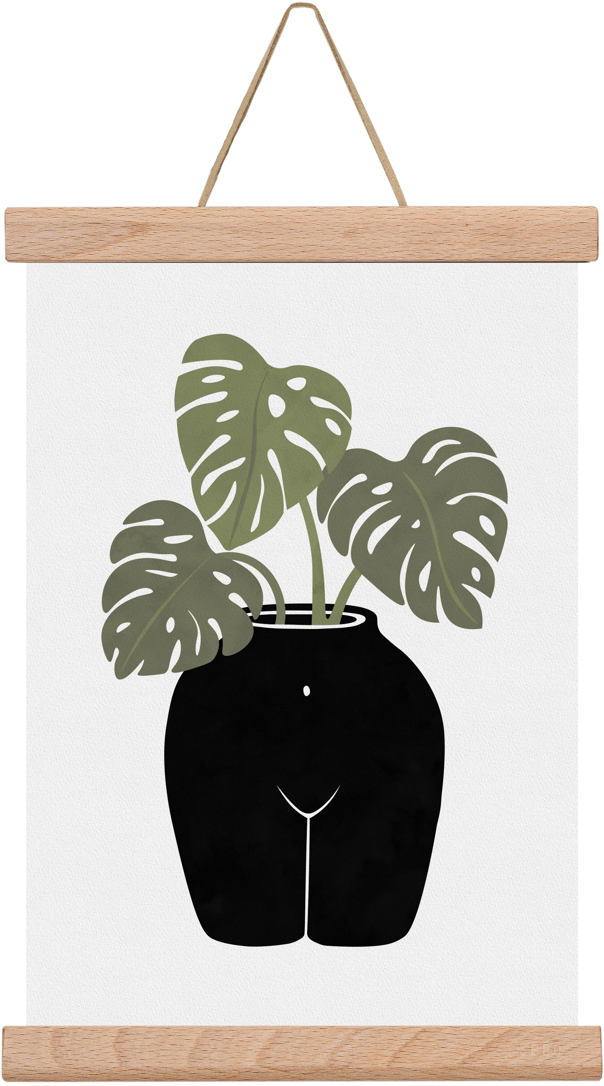 Body-tanical Vase, 20x30 cm (20x30 cm), Tölgy akasztó