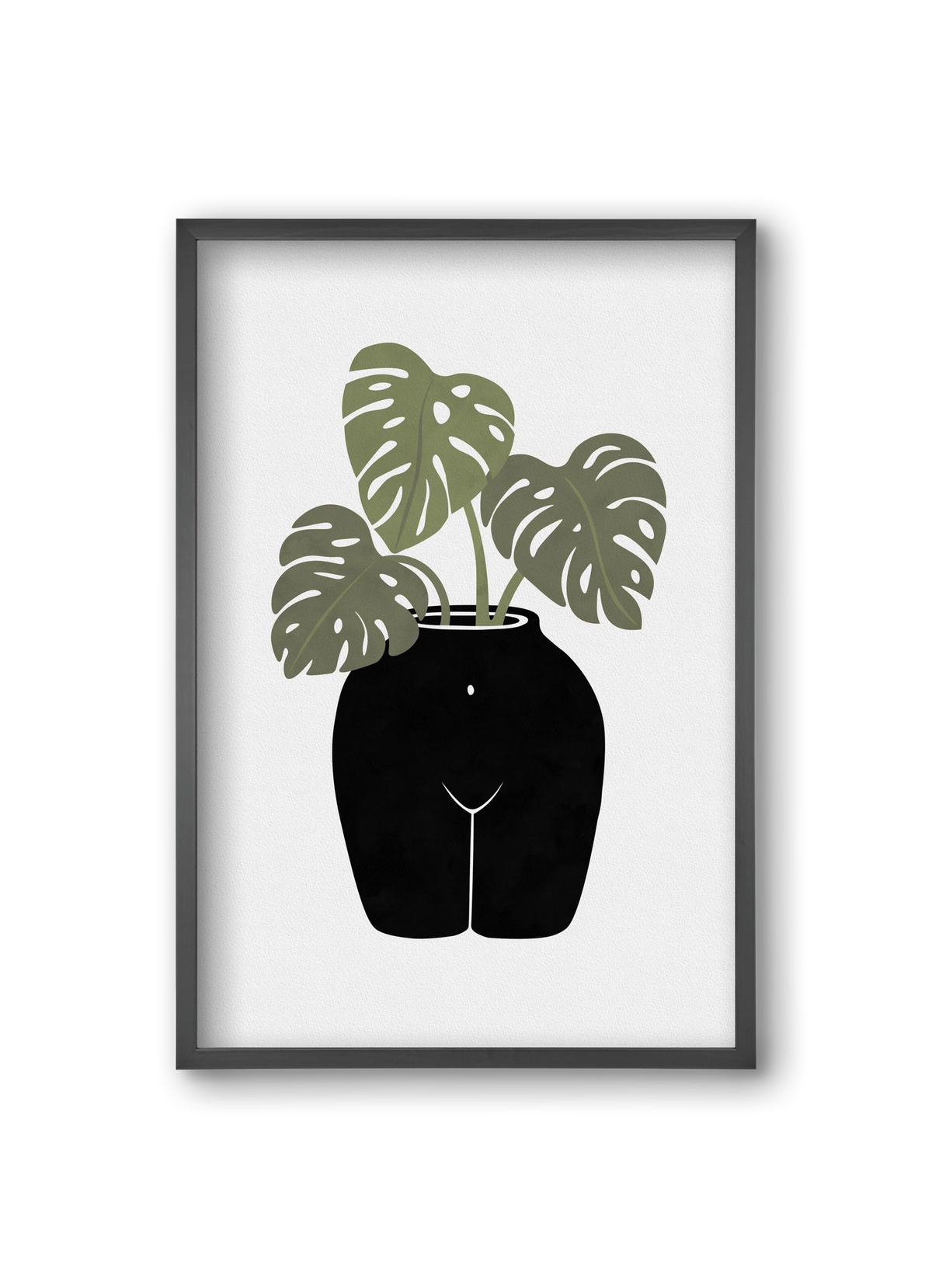 Body-tanical Vase, 20x30 cm (20x30 cm), Fekete keret