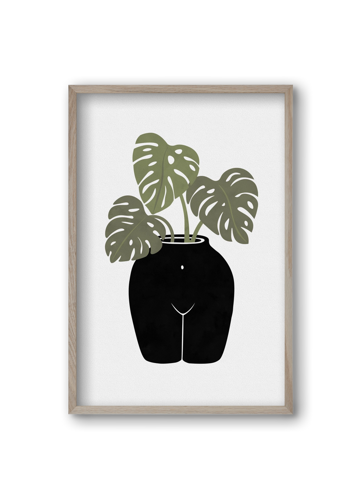 Body-tanical Vase, 20x30 cm (20x30 cm), Tölgy keret