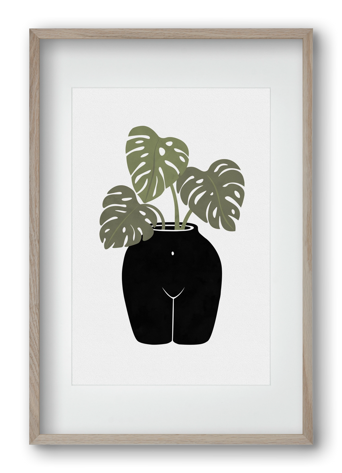 Body-tanical Vase, 40x60 cm (30x45 cm), Tölgy keret, paszpartuval