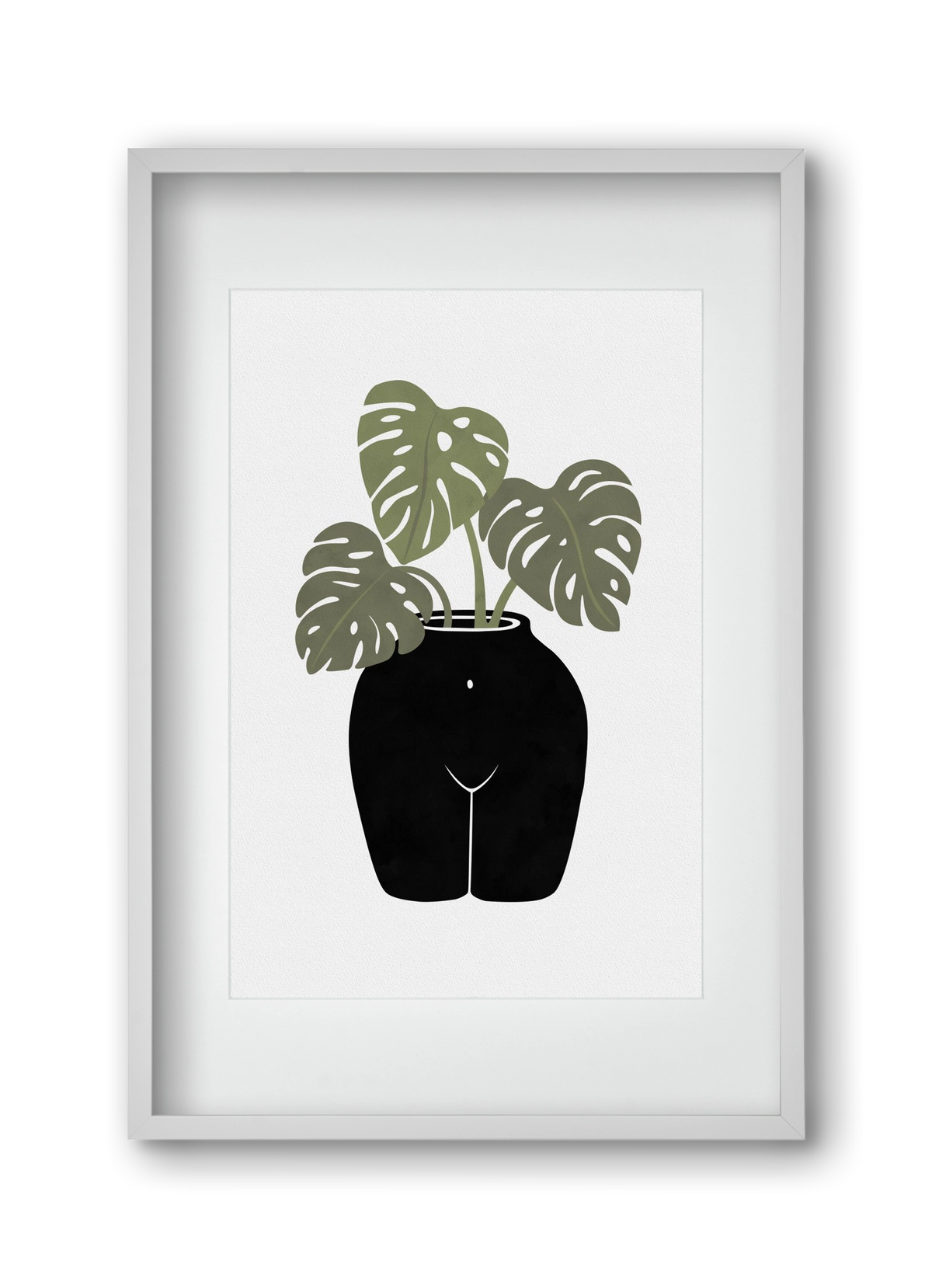 Body-tanical Vase, 30x45 cm (20x30 cm), Fehér keret, paszpartuval