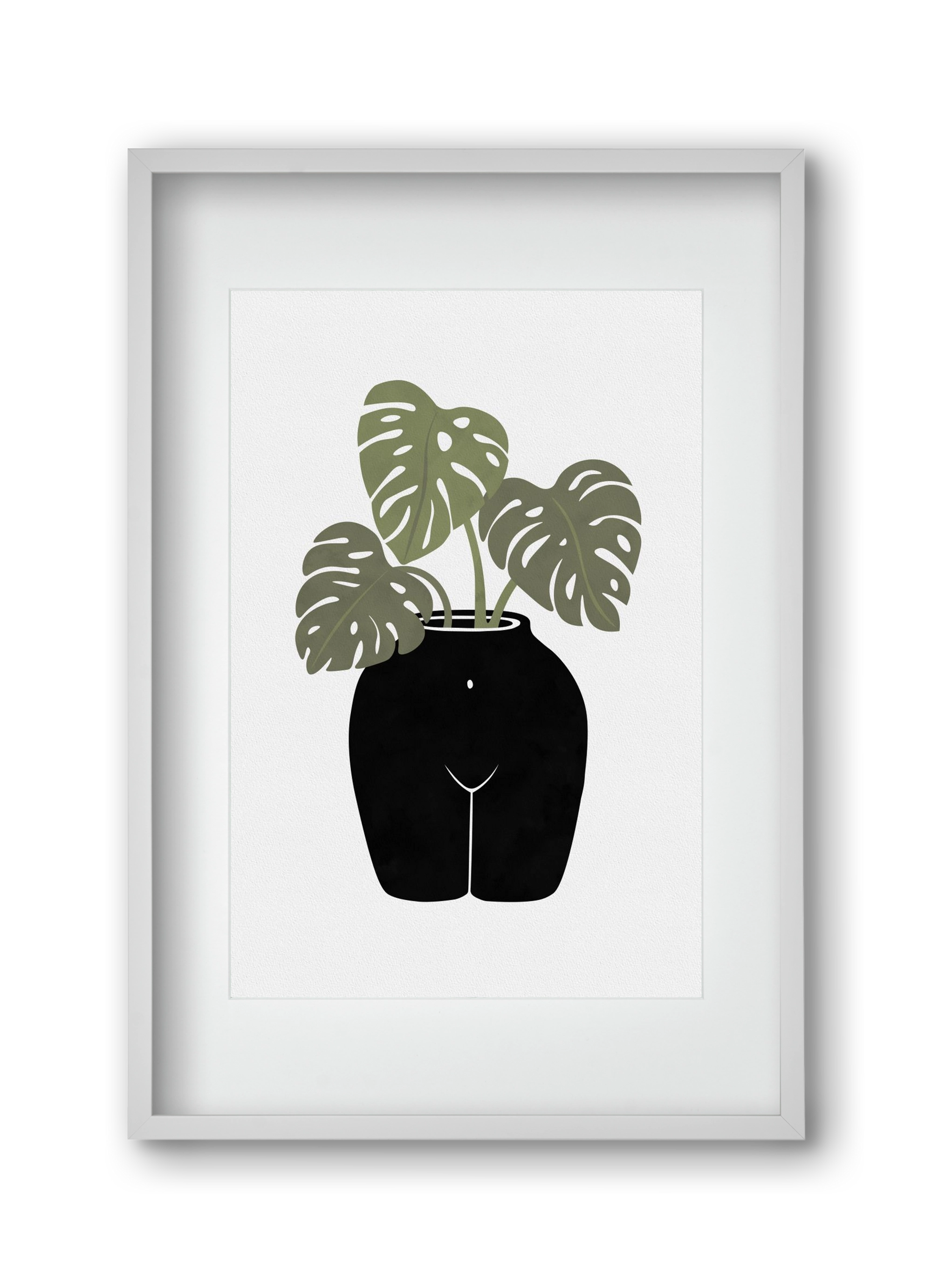 Body-tanical Vase, 30x45 cm (20x30 cm), Fehér keret, paszpartuval