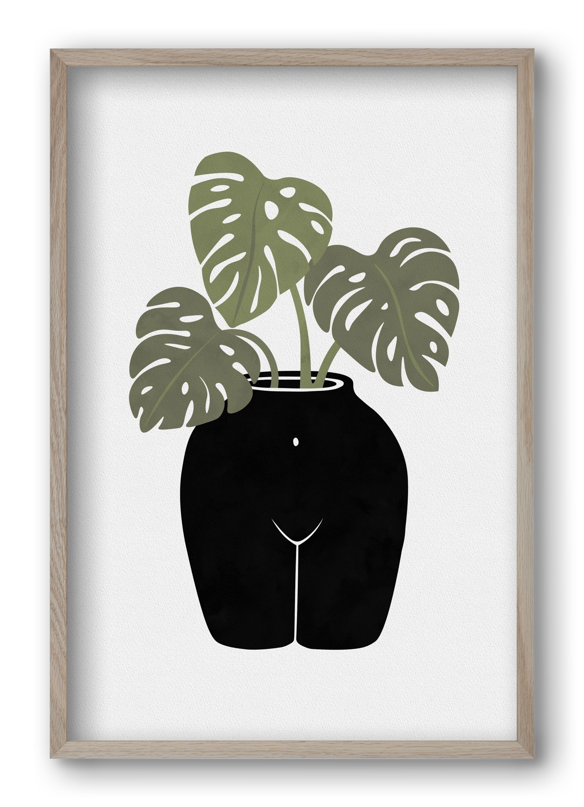 Body-tanical Vase, 40x60 cm (40x60 cm), Tölgy keret