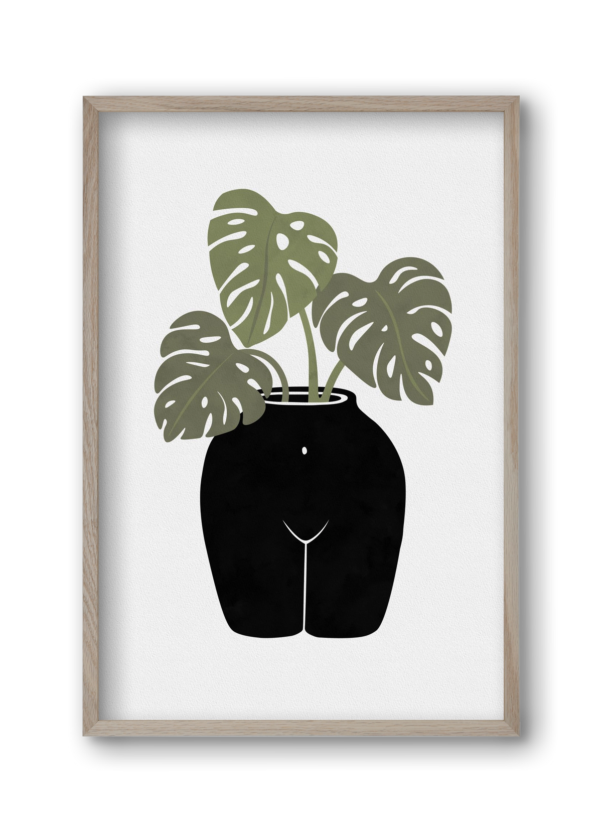 Body-tanical Vase, 30x45 cm (30x45 cm), Tölgy keret