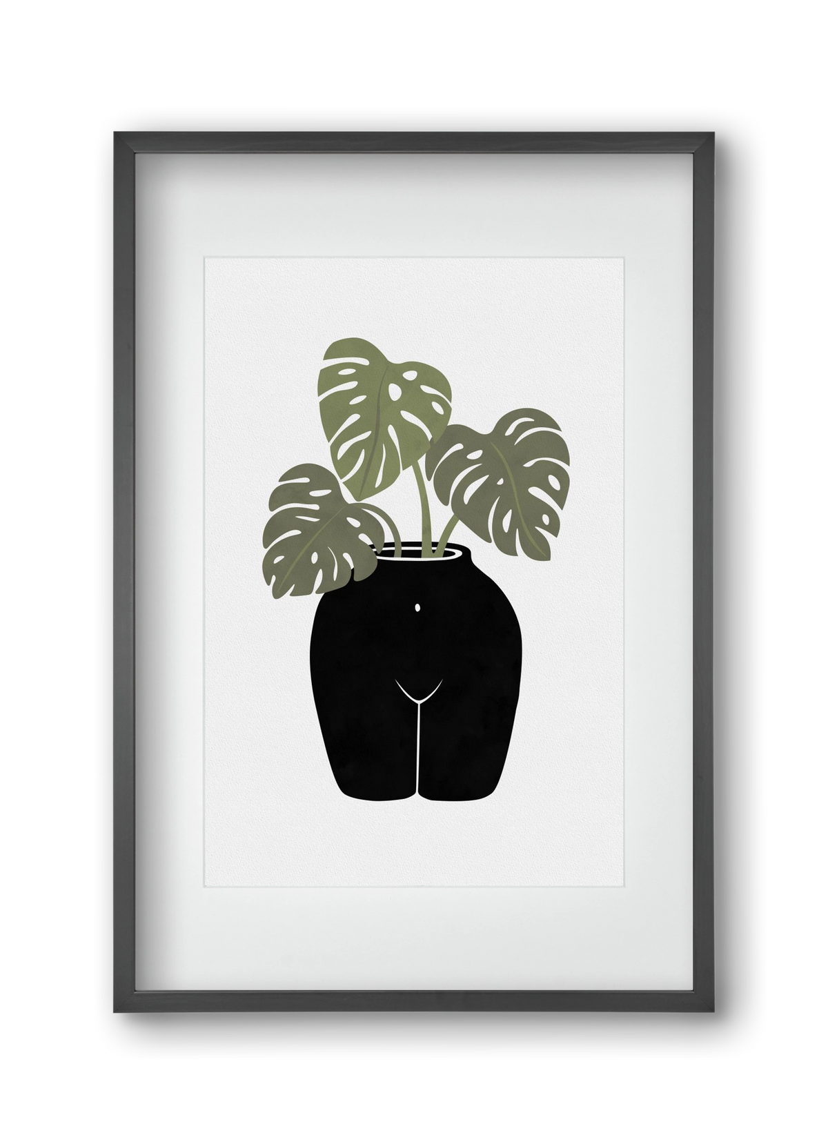 Body-tanical Vase, 30x45 cm (20x30 cm), Fekete keret, paszpartuval