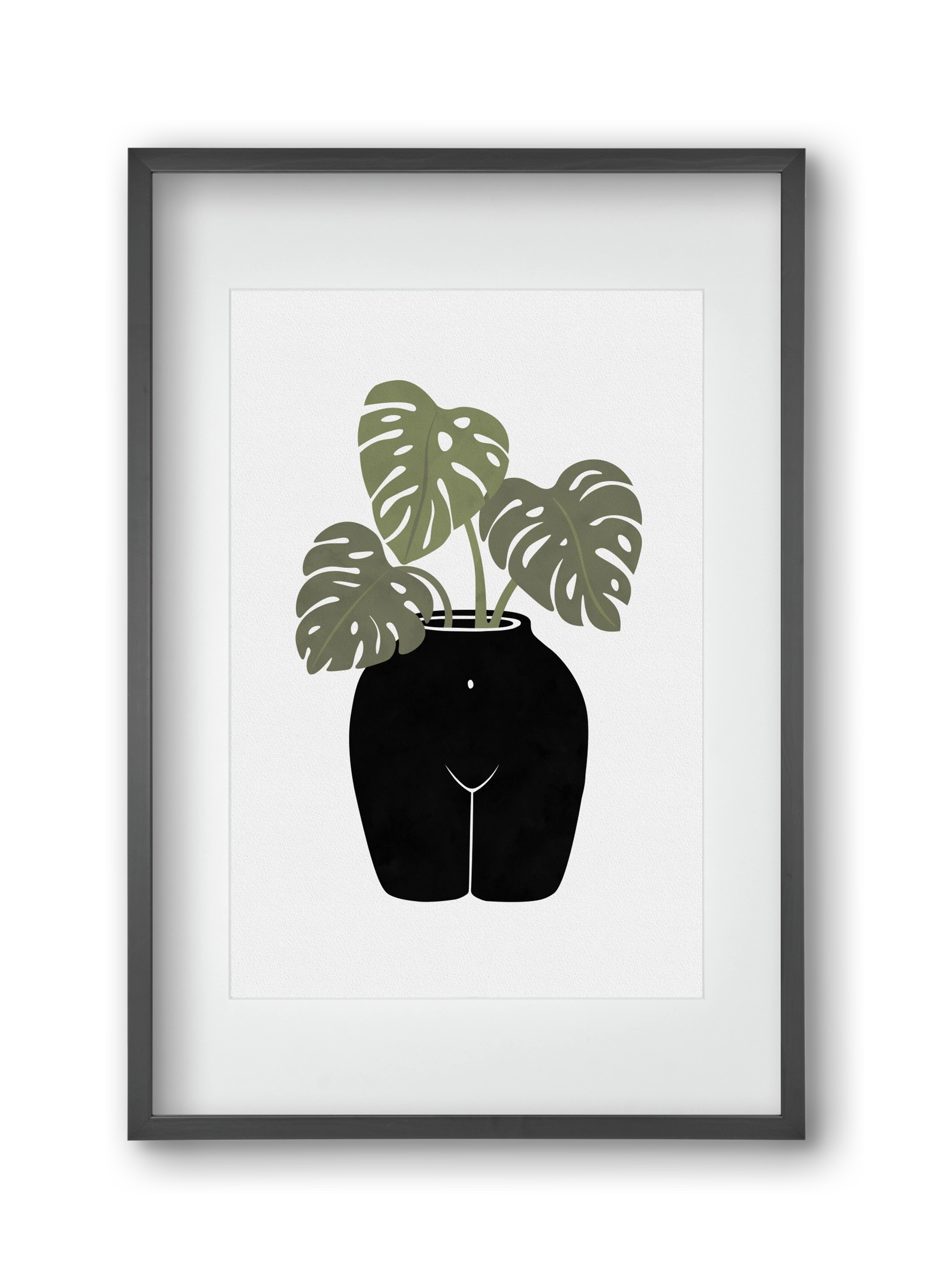 Body-tanical Vase, 30x45 cm (20x30 cm), Fekete keret, paszpartuval