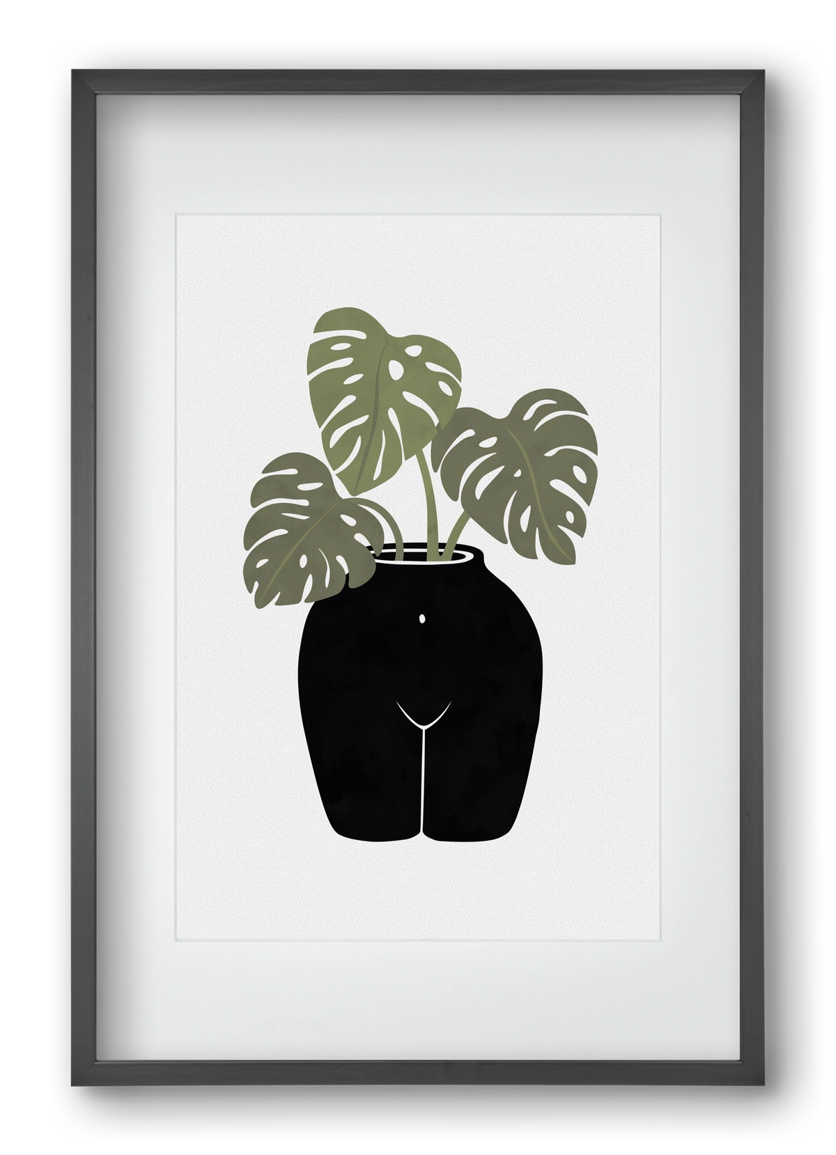 Body-tanical Vase, 40x60 cm (30x45 cm), Fekete keret, paszpartuval