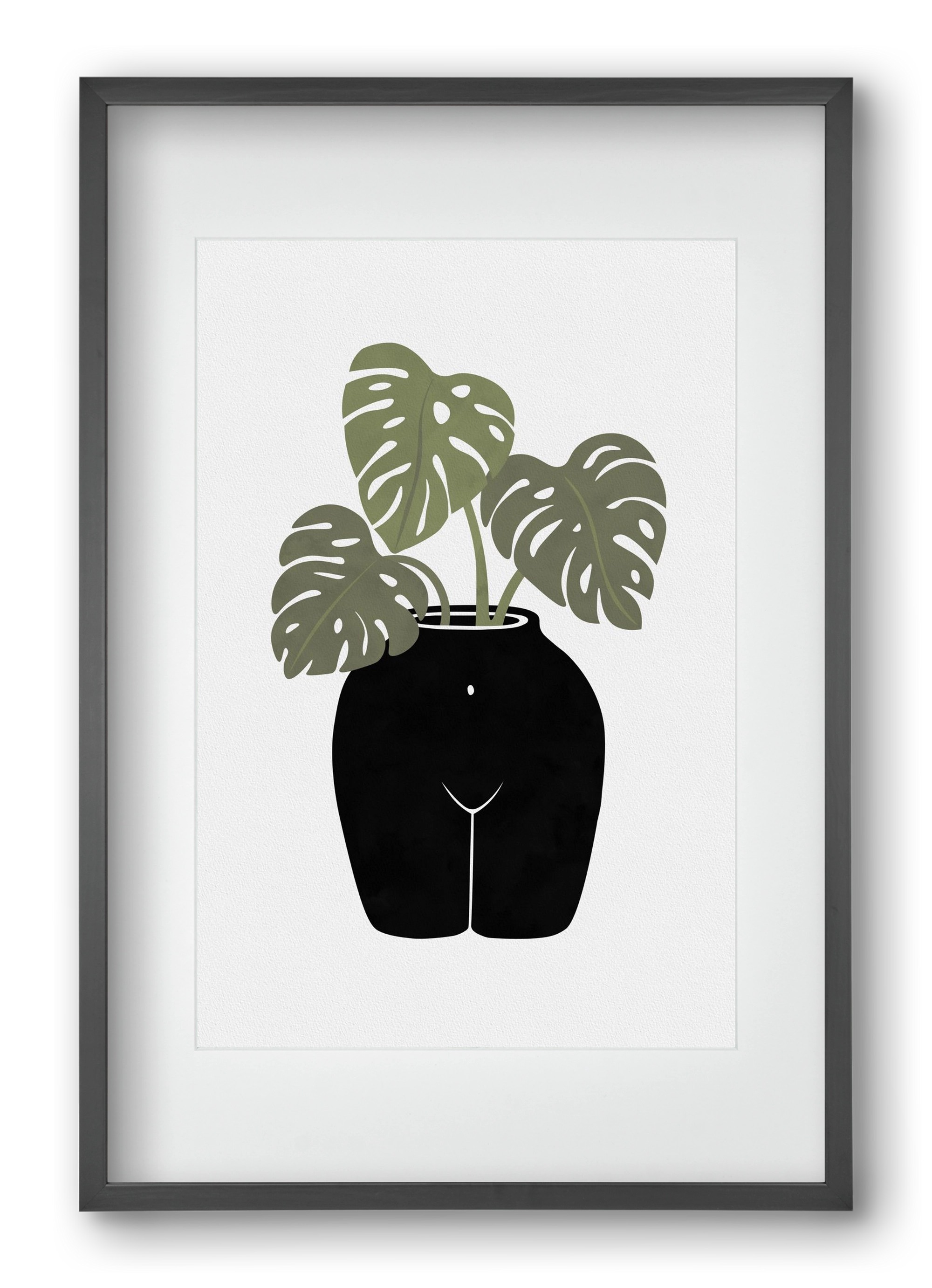 Body-tanical Vase, 40x60 cm (30x45 cm), Fekete keret, paszpartuval