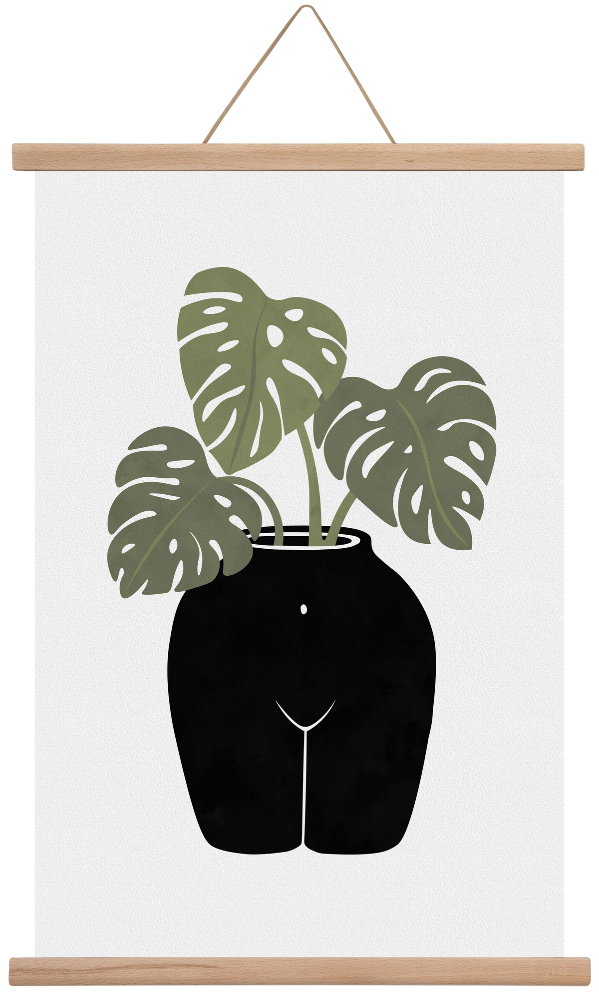 Body-tanical Vase, 40x60 cm (40x60 cm), Tölgy akasztó