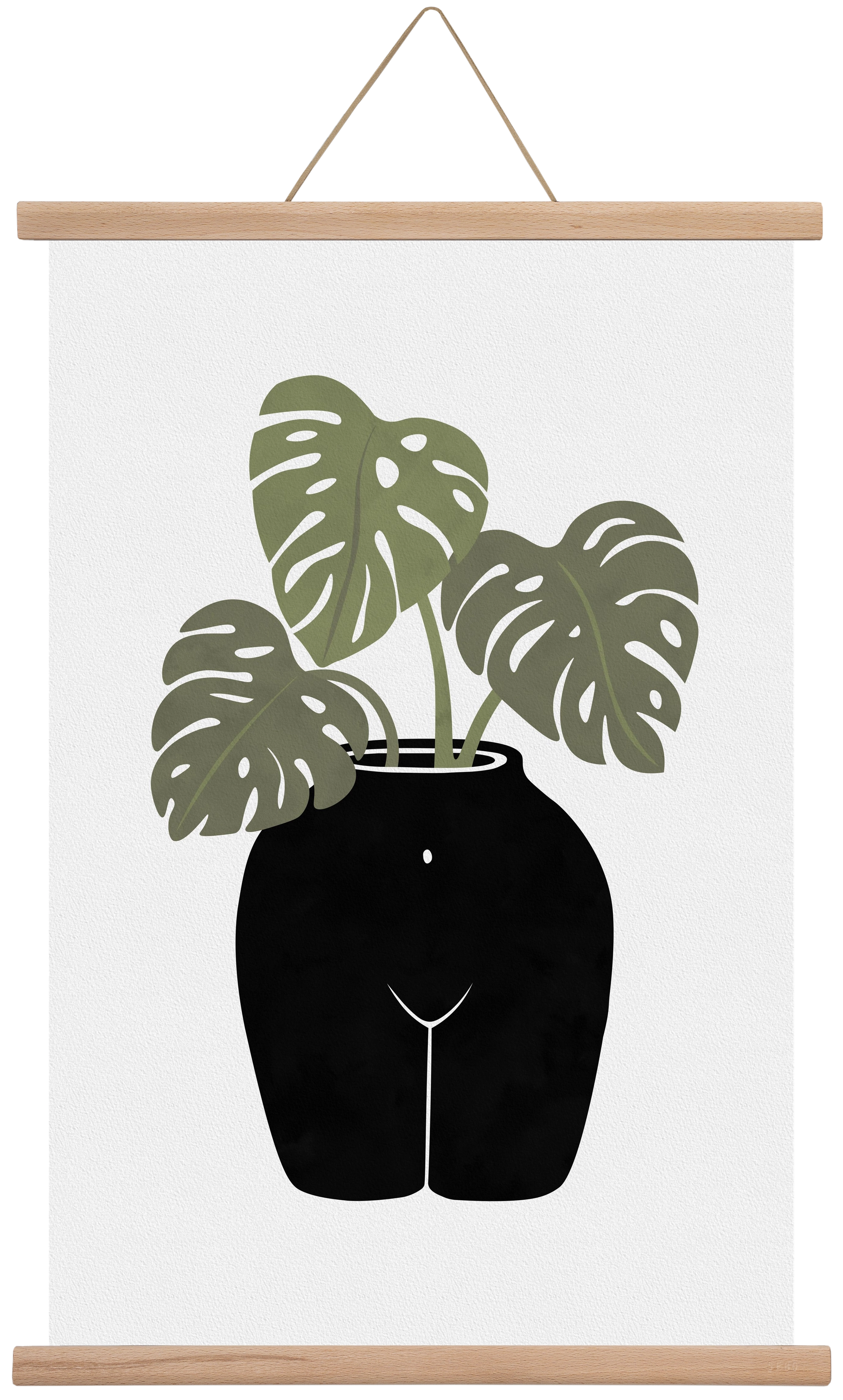 Body-tanical Vase, 40x60 cm (40x60 cm), Tölgy akasztó