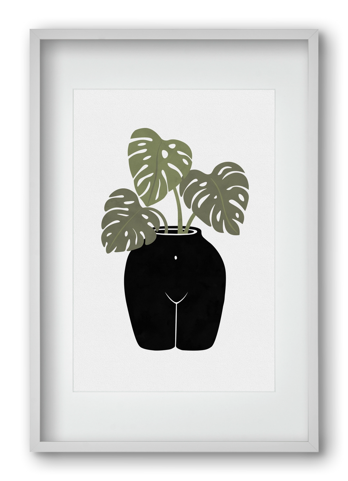 Body-tanical Vase, 40x60 cm (30x45 cm), Fehér keret, paszpartuval