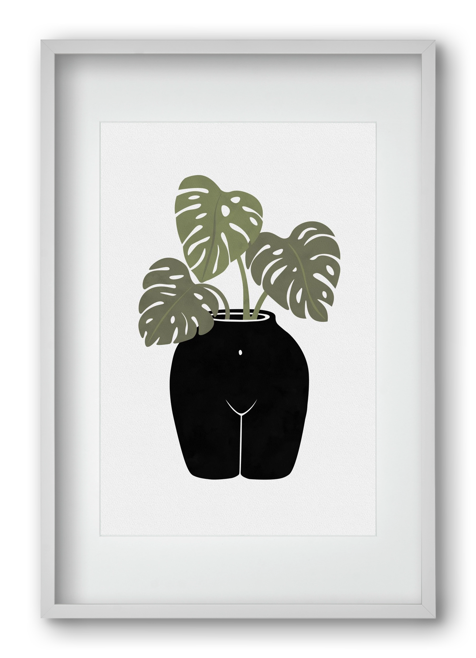 Body-tanical Vase, 40x60 cm (30x45 cm), Fehér keret, paszpartuval