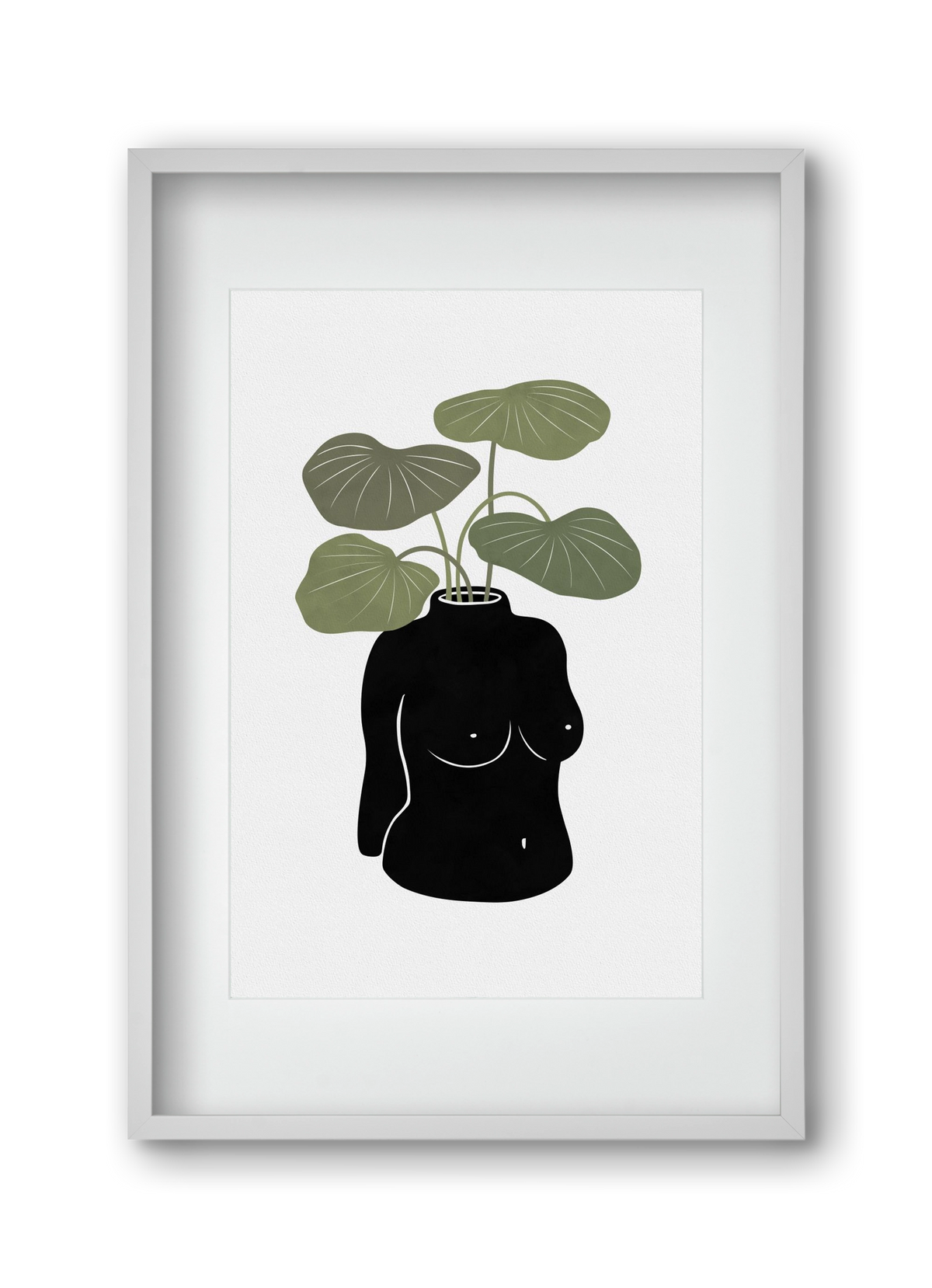 Boob-tanical Vase, 30x45 cm (20x30 cm), Fehér keret, paszpartuval