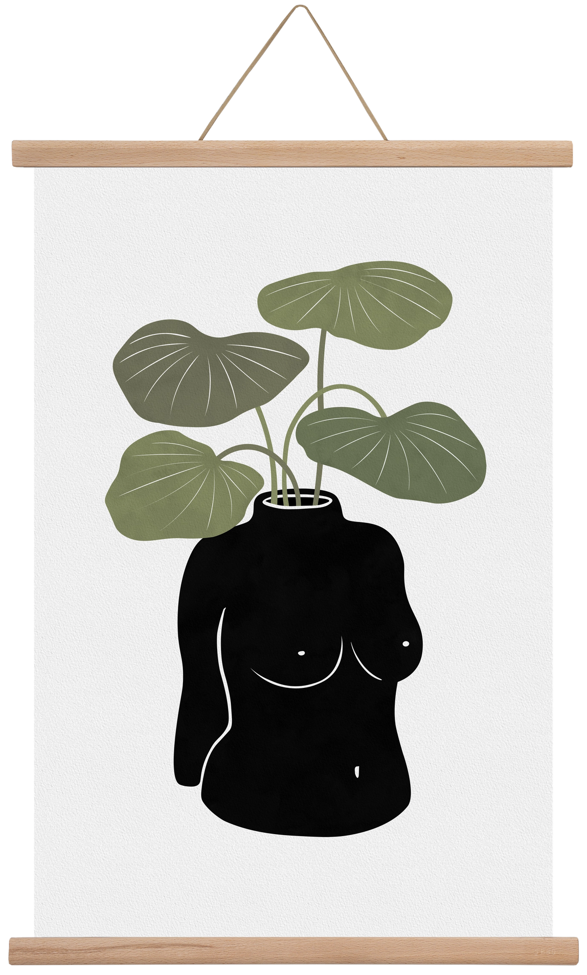 Boob-tanical Vase, 40x60 cm (40x60 cm), Tölgy akasztó