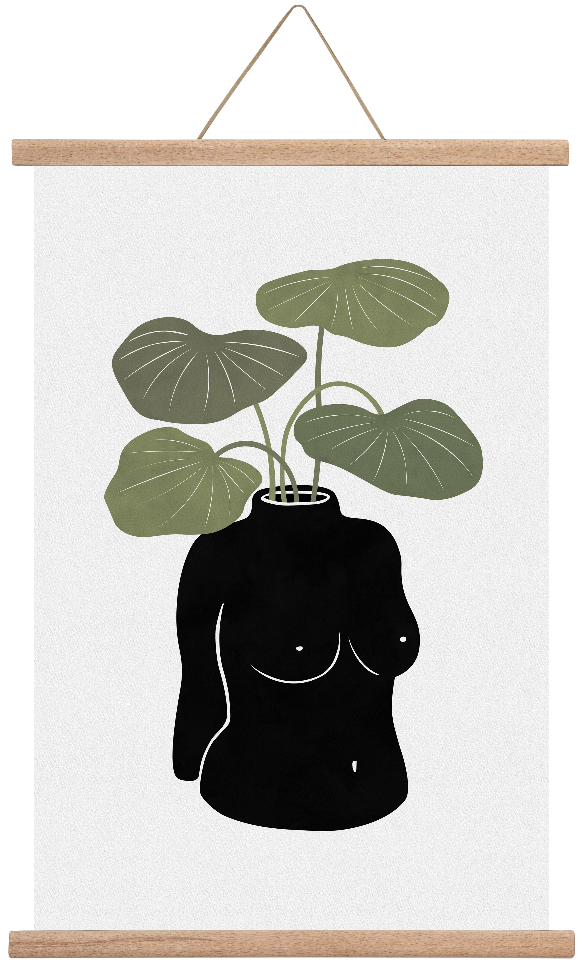 Boob-tanical Vase, 40x60 cm (40x60 cm), Tölgy akasztó