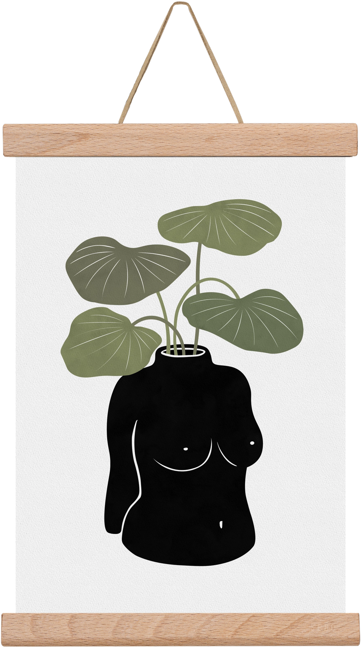 Boob-tanical Vase, 20x30 cm (20x30 cm), Tölgy akasztó