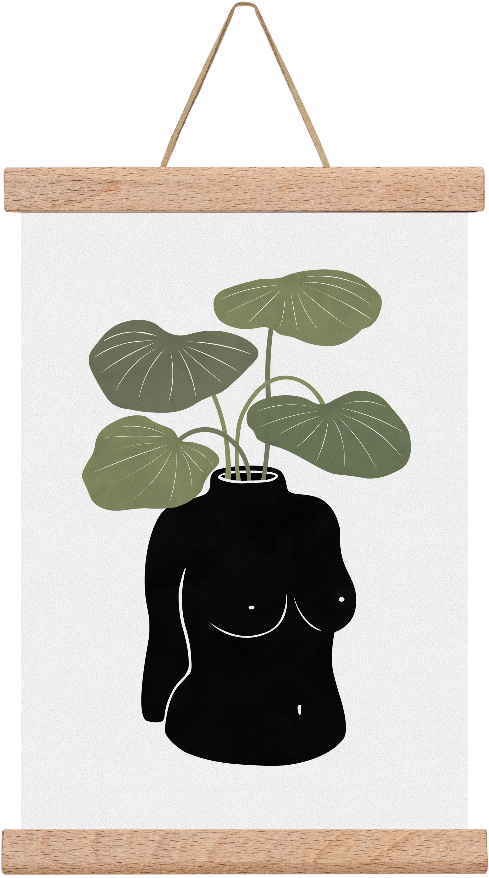 Boob-tanical Vase, 20x30 cm (20x30 cm), Tölgy akasztó