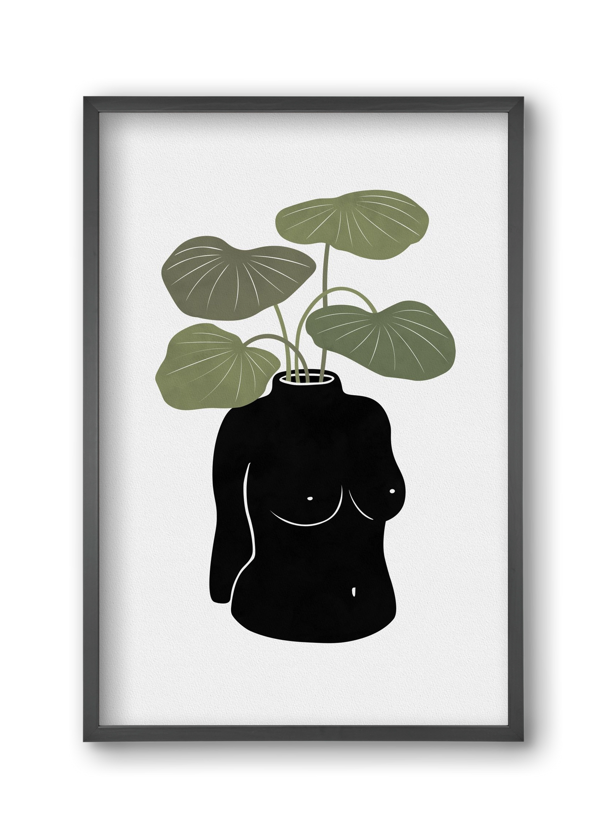 Boob-tanical Vase, 30x45 cm (30x45 cm), Fekete keret