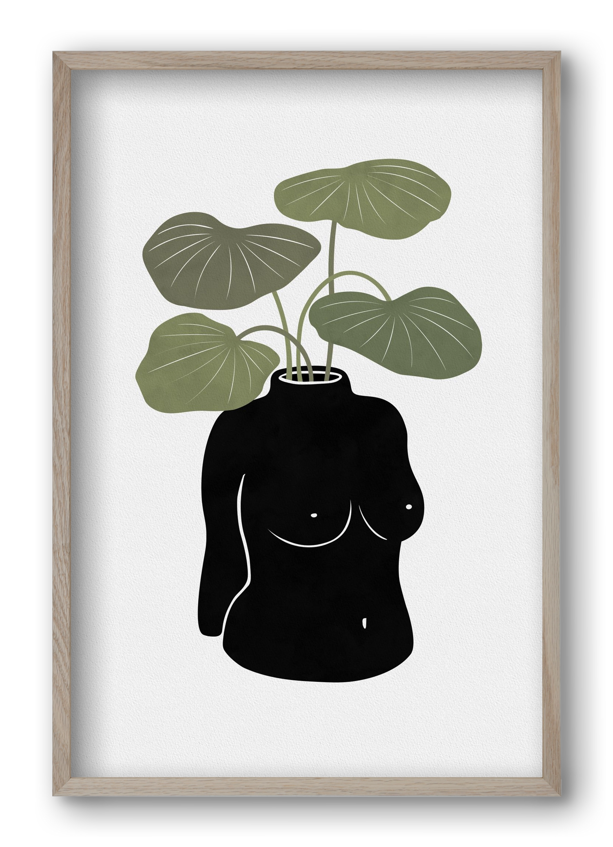 Boob-tanical Vase, 40x60 cm (40x60 cm), Tölgy keret