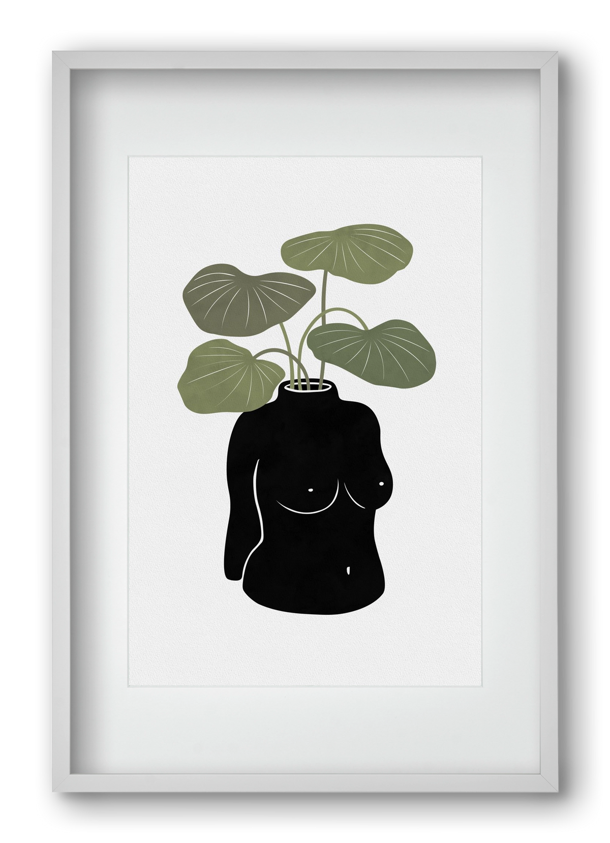 Boob-tanical Vase, 40x60 cm (30x45 cm), Fehér keret, paszpartuval