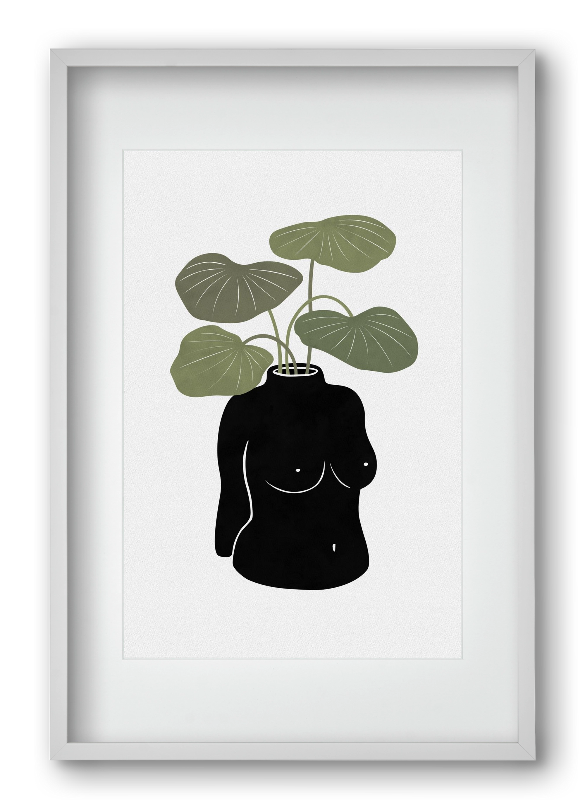 Boob-tanical Vase, 40x60 cm (30x45 cm), Fehér keret, paszpartuval