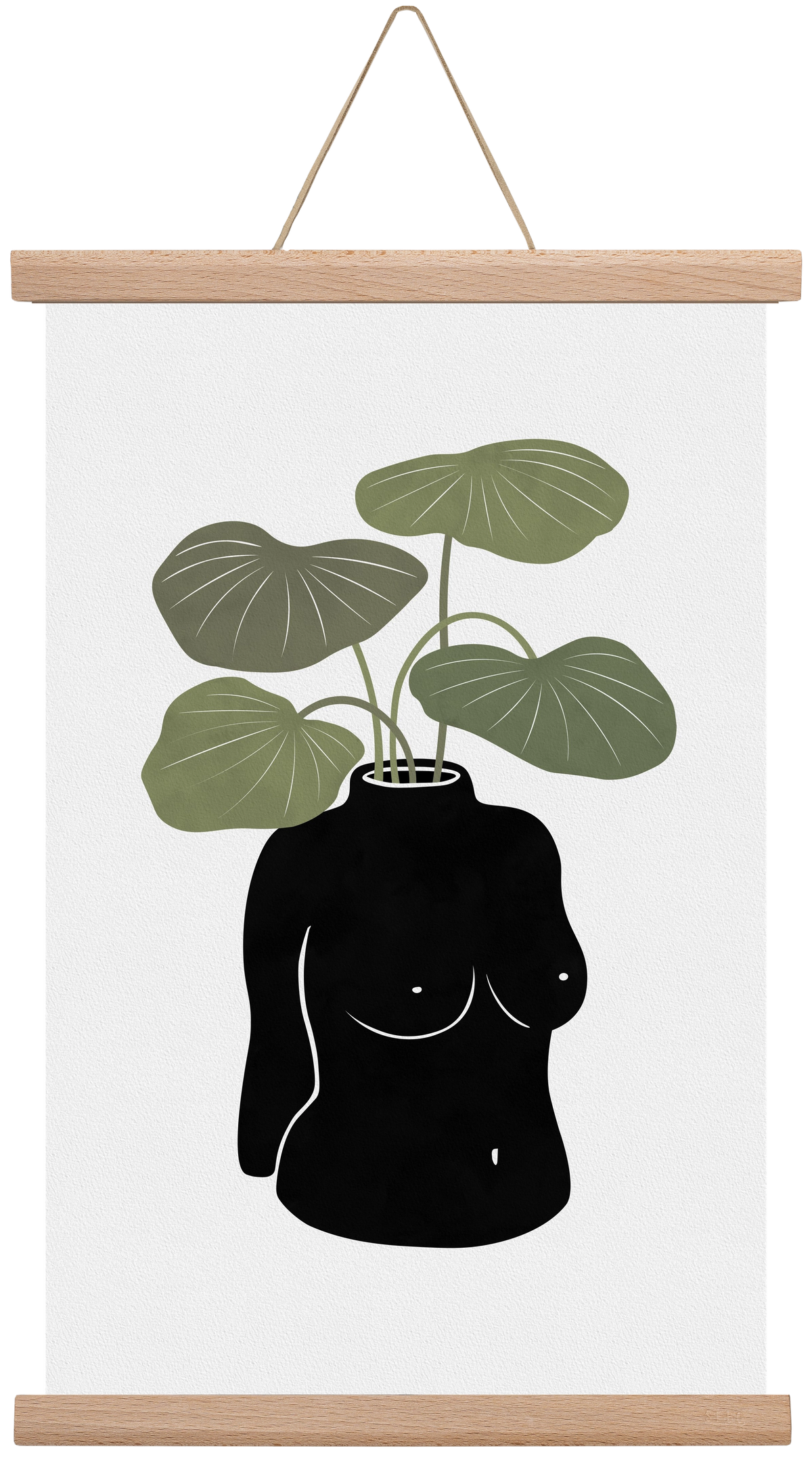 Boob-tanical Vase, 30x45 cm (30x45 cm), Tölgy akasztó