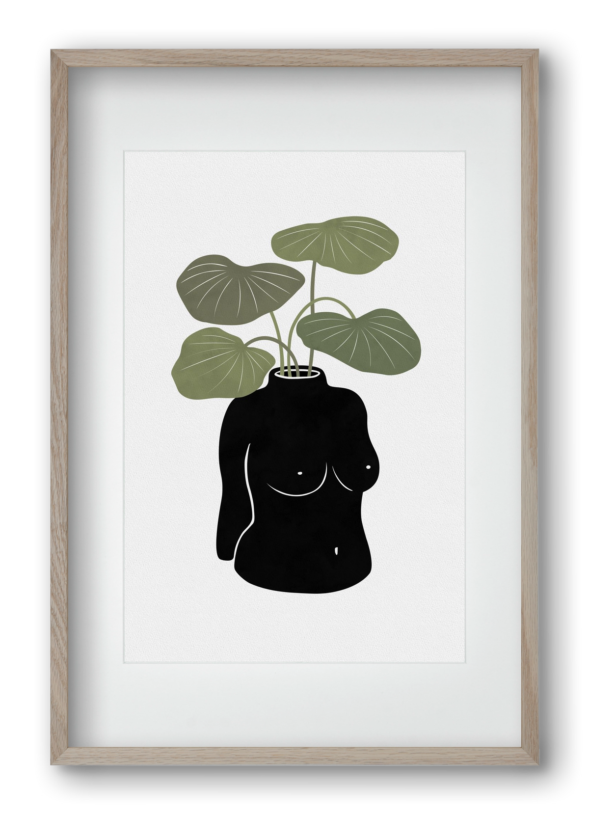 Boob-tanical Vase, 40x60 cm (30x45 cm), Tölgy keret, paszpartuval