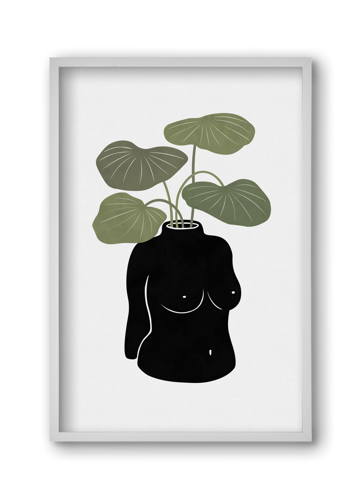 Boob-tanical Vase, 30x45 cm (30x45 cm), Fehér keret