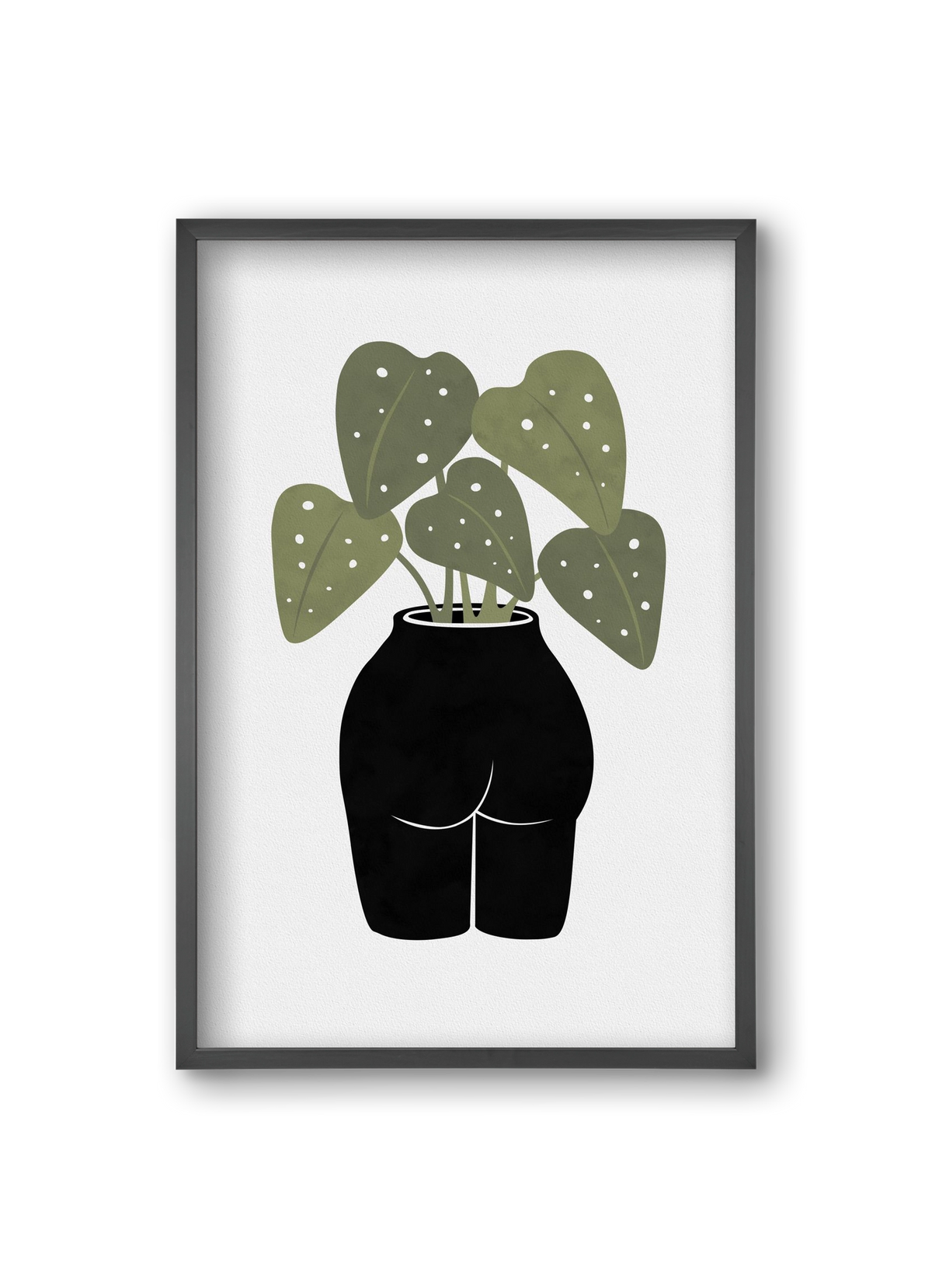 Butt-anical Vase, 20x30 cm (20x30 cm), Fekete keret