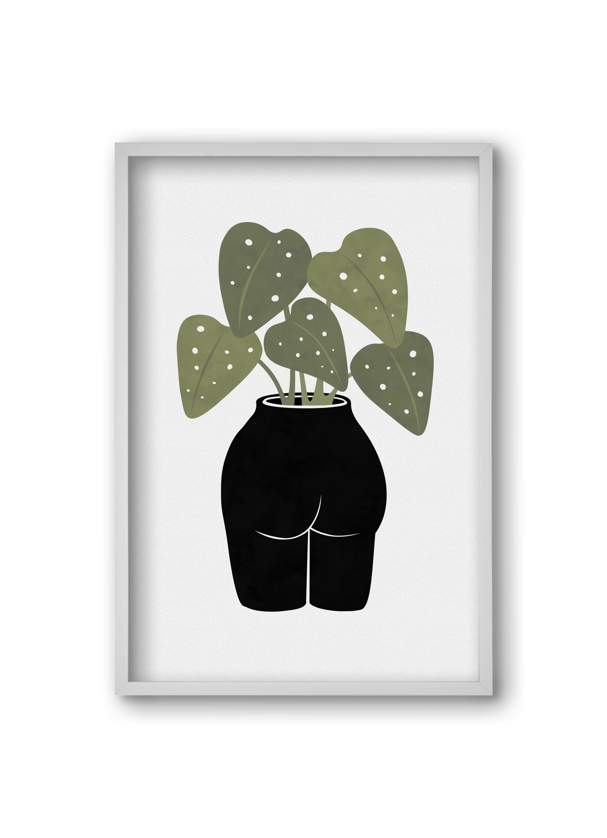 Butt-anical Vase, 20x30 cm (20x30 cm), Fehér keret