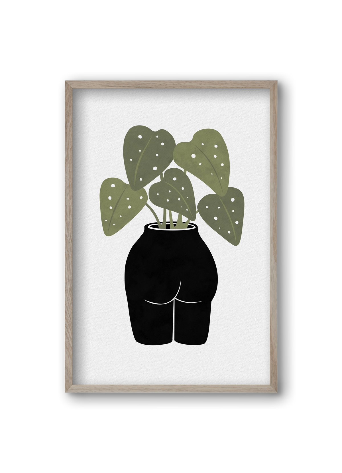 Butt-anical Vase, 20x30 cm (20x30 cm), Tölgy keret