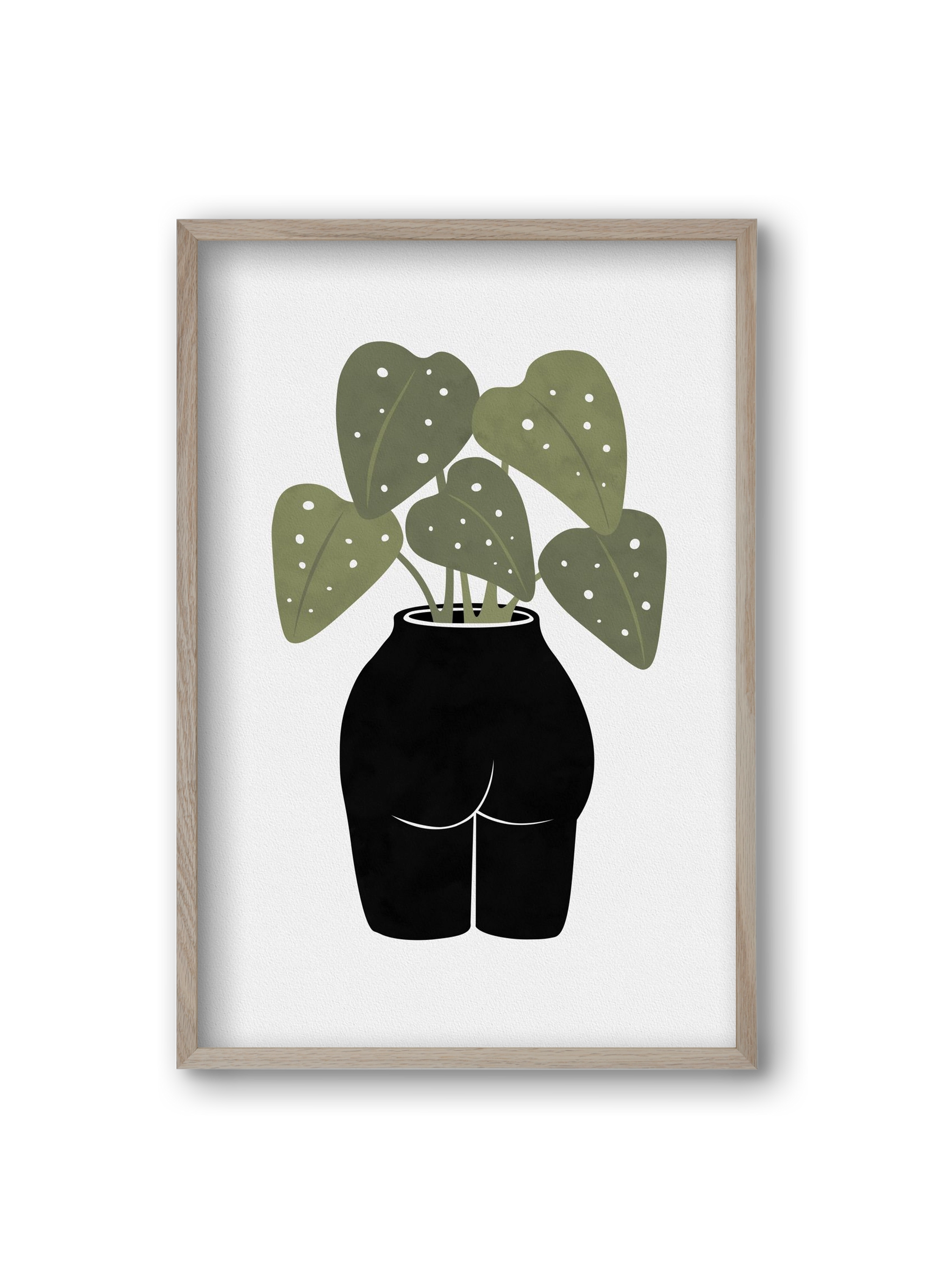 Butt-anical Vase, 20x30 cm (20x30 cm), Tölgy keret