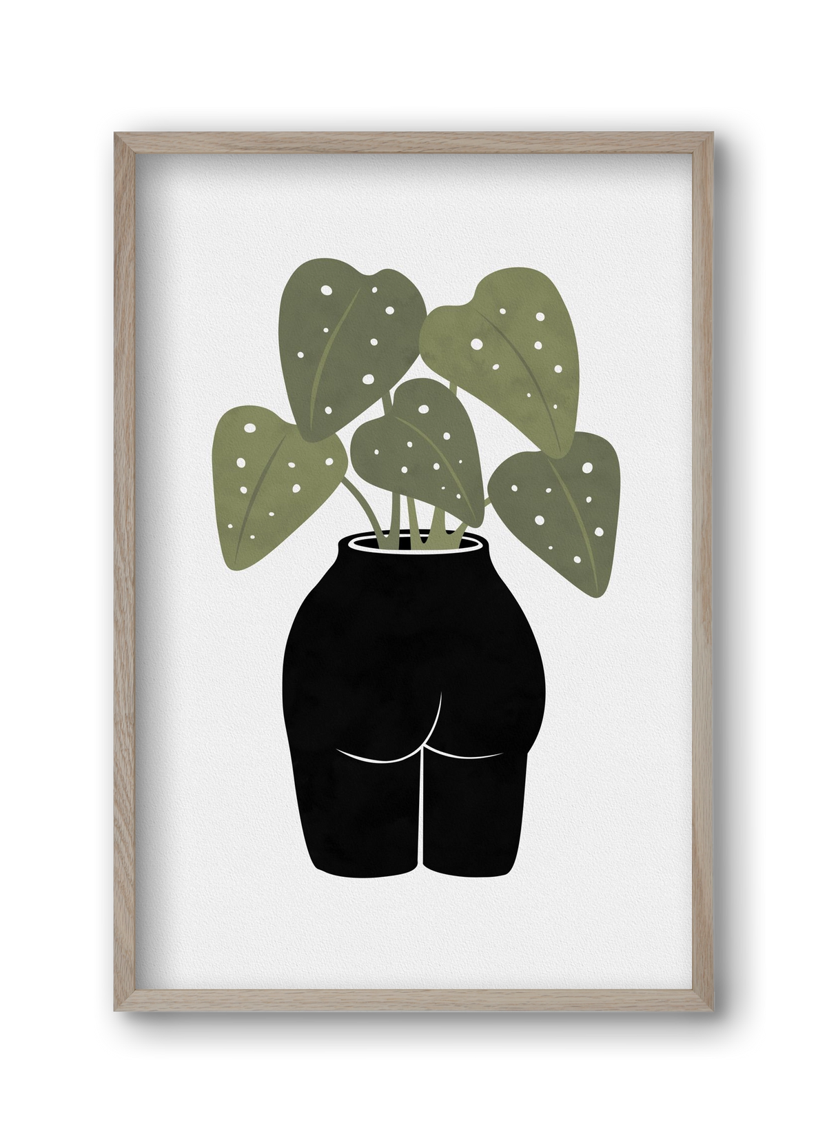 Butt-anical Vase, 30x45 cm (30x45 cm), Tölgy keret