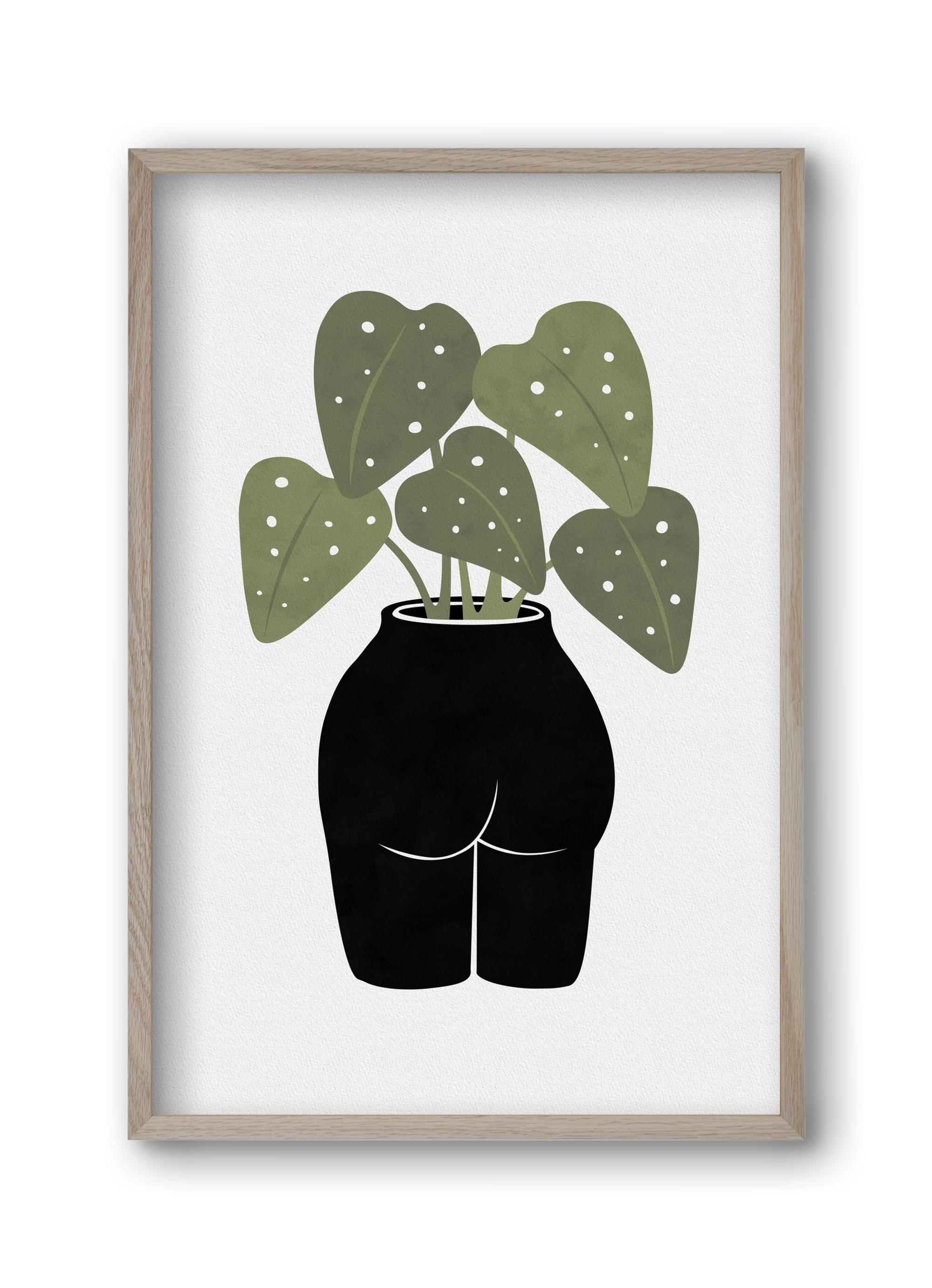 Butt-anical Vase, 30x45 cm (30x45 cm), Tölgy keret